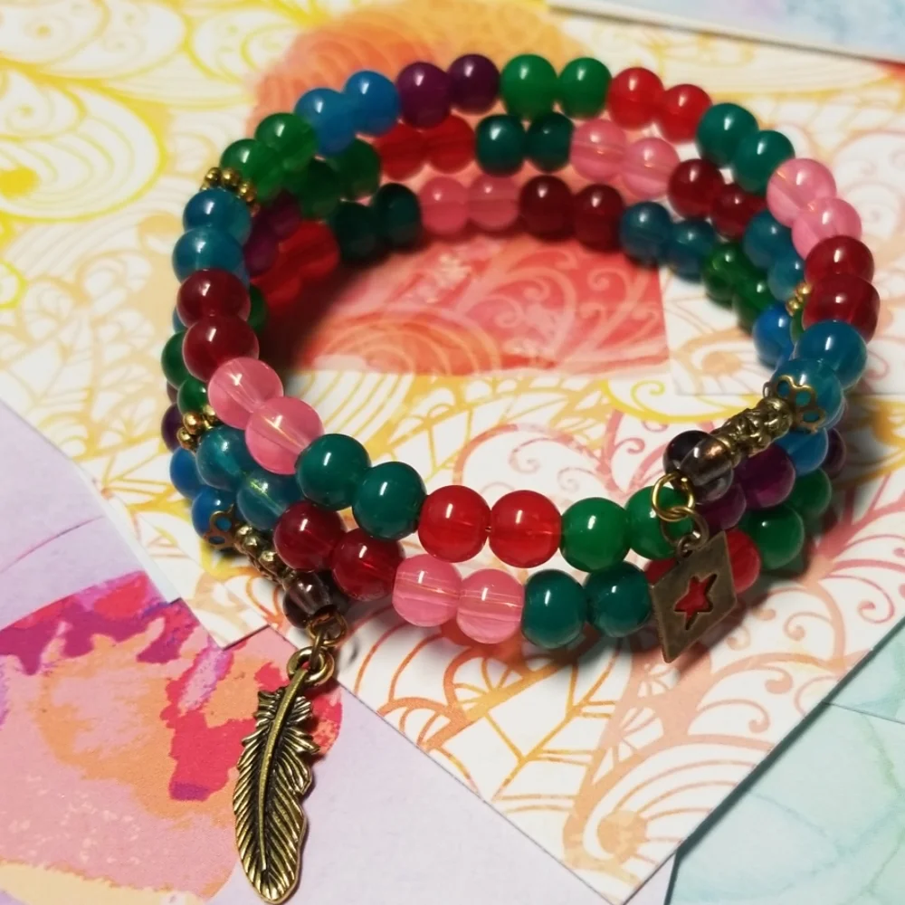 Multicolored Layered Bracelet!